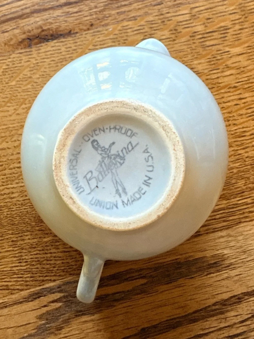 Vintage Dove Gray Ballerina Universal Potteries Creamer with Handle
